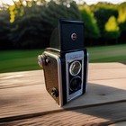 Vintage Kodak Duaflex Ii Twin Lens Reflex Camera     Lens Works     Untested Film