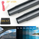 20  X10ft Uncut Window Tint Vlt Film Heat Reduce Block Shade Blackout Home Car