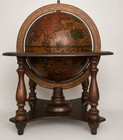 Vintage Made In Italy Zodiac Globe Wooden Stand Tabletop Old World Decor 10   