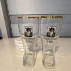 Vintage Sch  nbuch Br  u German Beer Boot Glasses 6  Gold Rim Set Of 2 Oktoberfest