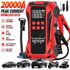 12v Car Jump Starter With Air Compressor 180psi 20000a Car Jump Box Led Display