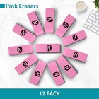 Noverbee Erasers  Pink Erasers  Erasers For Pencils 12 Pk  Erasers 