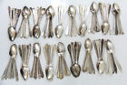 95x Tea Spoons Flatware No Mono Silverplate Lot Vintage Craft Reuse Repurpose