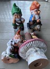 4 Rare Vintage Plastic Garden Gnome 1960 s Made In West Germany