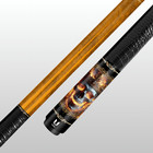 Apocalypse Gas Mask Fire Skull Carbon Fiber Pool Cue - Post-nuke Survivor Stick