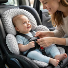 Infant Car Seat Head Neck Body Support  Ultra-soft Minky And Microfiber Newborn 