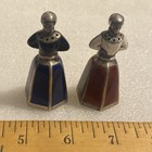 Vintage J  Tostrup Norway Figural Sterling Silver Guilloche Enamel Salt   Pepper