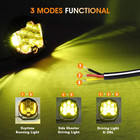 Yellow 7inch Round Led Work Light Bar Amber Drl Pods Fog Lamp Offroad Driving