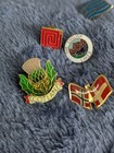 Vintage Enamel Lapel Pin Travel Souvenir Scotland Czech England Greece Lot Of 11