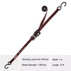 Husky Ratchet Tie-down Straps 4-pack 1 In  X 12 Ft  Quick Release Hook 1500 Lbs 