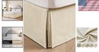 Tailored Dust Ruffle Bed Skirt  Easy Fit - Light Beige Queen