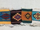 Vintage Native American Handcrafted Wool Woven Trivets Coasters Southwestern