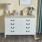 White Chest Of Drawers 8 Drawers Dresser Storage Cabinet Bedroom Home Furniture