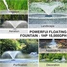 1hp 25000lph Pond Fountain Aerator 750w Pond Fountain Floating Aerator Pump