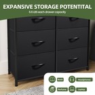 Uforic 8 Drawers Fabric Storage Dressers For Living Room  Bedroom  Black 
