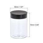 3oz 100ml Round Plastic Jars With Black Screw Top Lid For Storage 4pcs