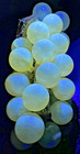 Vtg Large Rare Lucite Yellow Pearlized Moonglow Grape Cluster Driftwood 14  Mcm