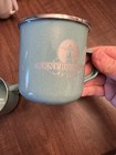Renfro Valley Ky Rv Park Enamel Camp Cups Mug Lot 2 Green Metal