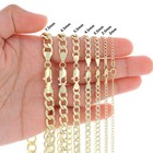 10k Yellow Gold 2mm-7 5mm Curb Cuban Chain Necklace Bracelet Men Women 7 - 30 