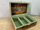 1 Wood Box Old Witch Sparklers Empty Halloween