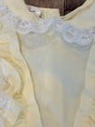 Vintage Girls Robin Creek Yellow Full Circle Dress Ruffles Lace Size 6