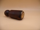 Vintage Larger Metal   Wood Wicker Thatch Design Sealing Wax Seal Stamp