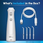 Waterpik Cordless Pearl Rechargeable Water Flosser Teeth And Gums  Wf-13 White