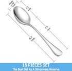 16-piece 6 7  Stainless Steel Teaspoon Set - Mirror Finish  Dishwasher Safe