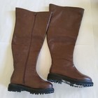 New Fashion To Figure Malia Over-the-knee Brown Crocodile Texture Boots Size 7w