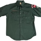 Vintage 1950s Bsa Boy Scout Explorer Shirt Patched Salt Lake City Men   s L