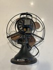 Ge General Electric 12  Antique Brass Blade Fan Oscillating Aou Tested Workinng