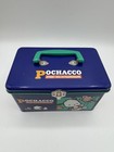 Vintage 1996 Sanrio Pochacco Metal Tin Box Container Green Blue Read