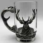 Ae Williams Stag Glass Pewter Tankard British Beer Pride 5 5    Heavy Pristine