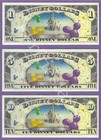2009 A  1  5  10 Disneyland Disney Dollars 3x A00003799 Celebrate Today 