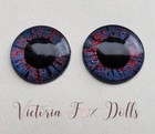 Blythe Doll Metallic Blue Eyechips Glitter Eye Chips 14mm Custom Furby Ooak Bjd