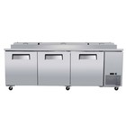 93   3 Door Refrigerated Pizza Prep Table Commercial Stainless Steel 30 8 Cu ft 