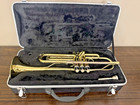 Etude Tr200 Bb Trumpet Gold Lacquer W  Bach Mouthpiece   Hard Case