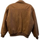 Vintage 80s Tan  Suede Leather Bomber Jacket Coat Women s Medium 10 12 Overkirk