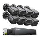 Sannce 5in1 8ch Dvr 1080p Outdoor Cctv Security Camera System Ai Human Detection