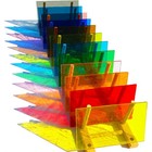 12 Sheets Transparent Stained Glass - Rainbow Colors  6x4  Mosaic Tiles For Craf
