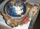 Vintage 1976 Schlitz Beer Clock Globe Grand Baroque Register Clock Doesn   t Work
