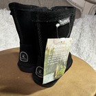 Bearpaw Kids Size 10 Black Suede Mid-calf Boots Round Toe Flat Heel