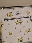 Yellow Floral Authentic Coach Shoulder Bag Handbag Purse