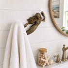 Schooner Bay Co  Mermaid Wall Hook  Antiqued Brass