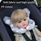 U-shaped Baby Travel Pillow For Car Seat pushchair  Stroller soft Grey Cat 