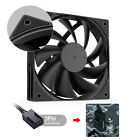 3pack Black 120mm Pc Case Fans High Airflow Low-noise High Performance Fan Speed
