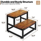 Heavy Duty Foot Stool  Wooden Step Stools For Adults Kids bed Steps For High Bed