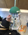 New 2026-starbucks Barista Bear Cup Limited Edition Glass Cup Xmas Gift   
