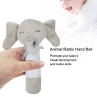 Baby Rattle Hand Bells Cartoon Animal Baby Comfort Rattle Hand Bell Plush Toy