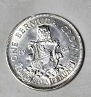 Bermuda - 1964 - 1 Crown - 50  Silver Coin - Asw  3636oz - Queen Elizabeth Unc 